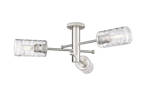 INNOVATIONS 434-3F-SN-G434-7DE Crown Point 3 34 inch Flush Mount Satin Nickel