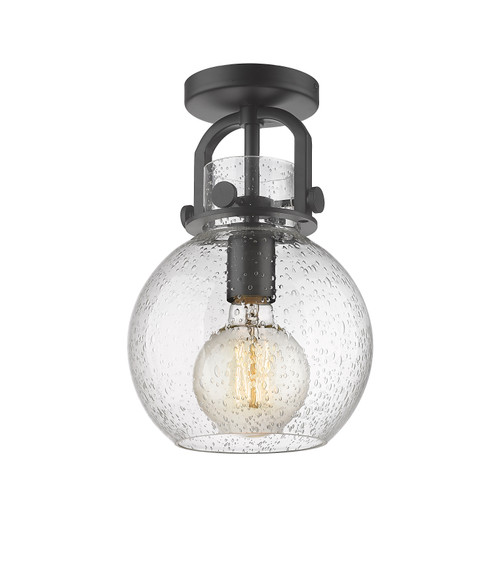 INNOVATIONS 410-1F-BK-G410-8SDY Newton Sphere 1 8 inch Flush Mount Matte Black