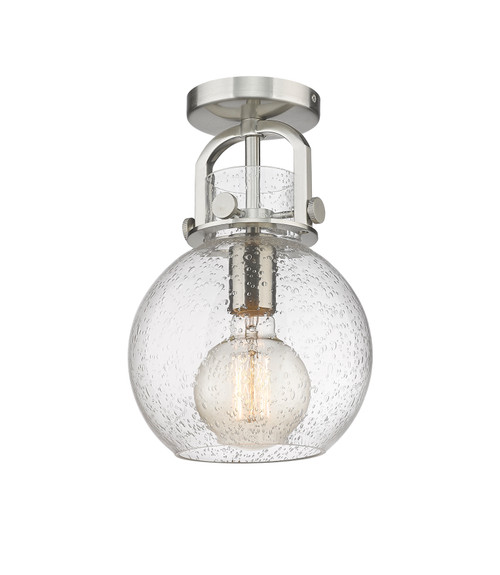 INNOVATIONS 410-1F-SN-G410-8SDY Newton Sphere 1 8 inch Flush Mount Satin Nickel