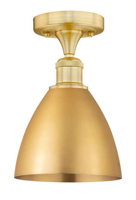 INNOVATIONS 616-1F-SG-MBD-75-SG Metal Bristol 1 Light 7.5 inch Semi-Flush Mount Satin Gold