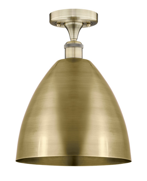 INNOVATIONS 616-1F-AB-MBD-12-AB Metal Bristol 1 12 inch Semi-Flush Mount Antique Brass
