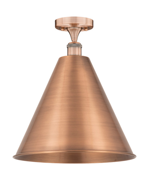 INNOVATIONS 616-1F-AC-MBC-16-AC Edison Cone 1 16 inch Semi-Flush Mount Antique Copper