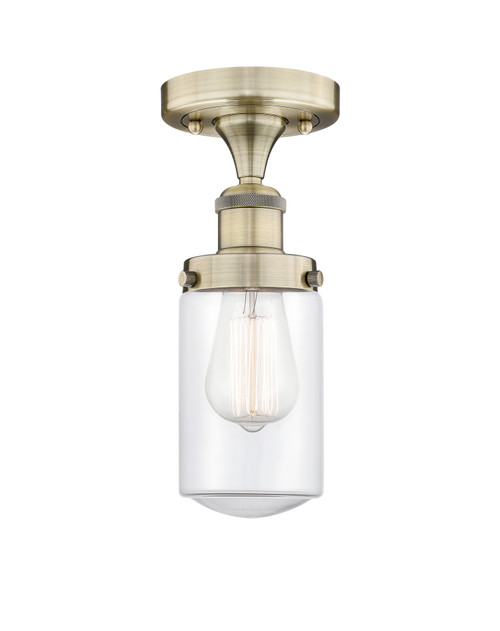 INNOVATIONS 616-1F-AB-G312 Dover 1 6.5 inch Semi-Flush Mount Antique Brass
