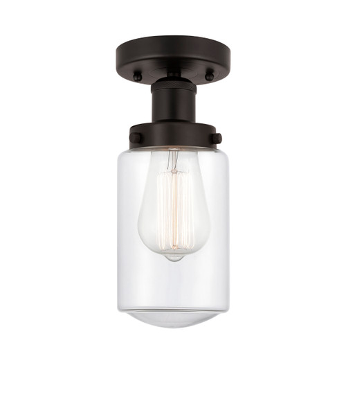 INNOVATIONS 616-1F-OB-G312 Dover 1 Light 6.5 inch Semi-Flush Mount Oil Rubbed Bronze
