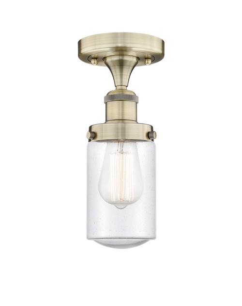 INNOVATIONS 616-1F-AB-G314 Dover 1 6.5 inch Semi-Flush Mount Antique Brass