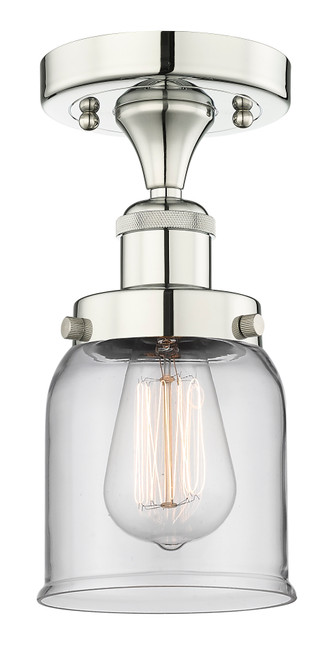 INNOVATIONS 616-1F-PN-G52 Bell 1 6.5 inch Semi-Flush Mount Polished Nickel