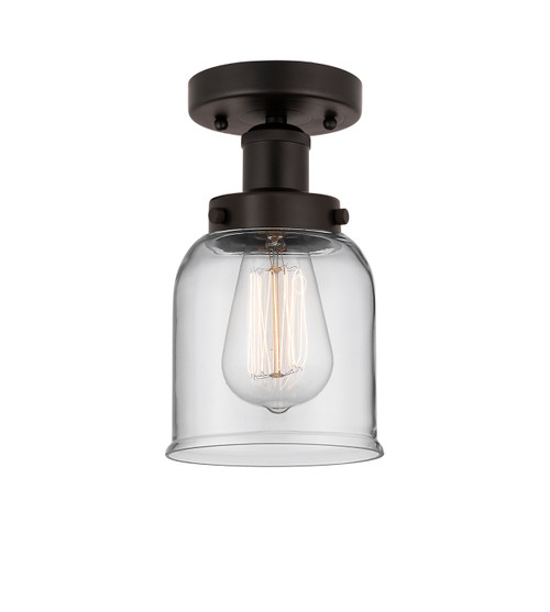 INNOVATIONS 616-1F-OB-G52 Bell 1 Light 6.5 inch Semi-Flush Mount Oil Rubbed Bronze