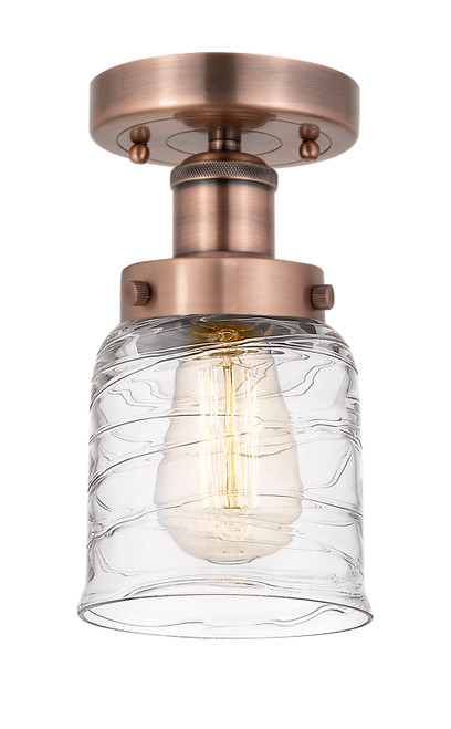 INNOVATIONS 616-1F-AC-G513 Bell 1 6.5 inch Semi-Flush Mount Antique Copper