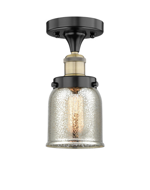 INNOVATIONS 616-1F-BAB-G58 Bell 1 6.5 inch Semi-Flush Mount Black Antique Brass