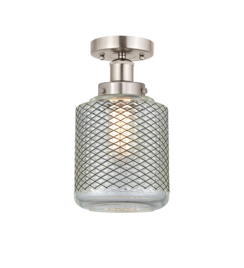 INNOVATIONS 616-1F-SN-G262 Stanton 1 Light 6 inch Semi-Flush Mount Brushed Satin Nickel