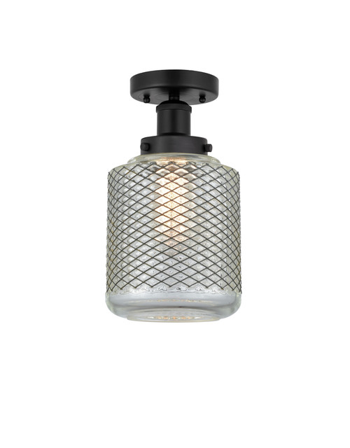 INNOVATIONS 616-1F-BK-G262 Stanton 1 Light 6 inch Semi-Flush Mount Matte Black