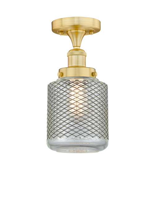 INNOVATIONS 616-1F-SG-G262 Stanton 1 6 inch Semi-Flush Mount Satin Gold
