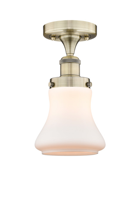 INNOVATIONS 616-1F-AB-G191 Bellmont 1 6.5 inch Semi-Flush Mount Antique Brass