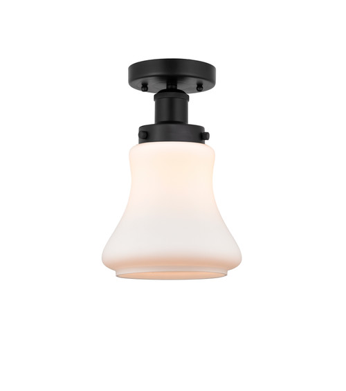 INNOVATIONS 616-1F-BK-G191 Bellmont 1 Light 6.5 inch Semi-Flush Mount Matte Black