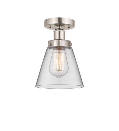INNOVATIONS 616-1F-SN-G62 Cone 1 Light 6.5 inch Semi-Flush Mount Brushed Satin Nickel