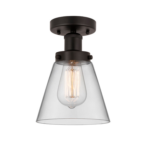 INNOVATIONS 616-1F-OB-G62 Cone 1 Light 6.5 inch Semi-Flush Mount Oil Rubbed Bronze