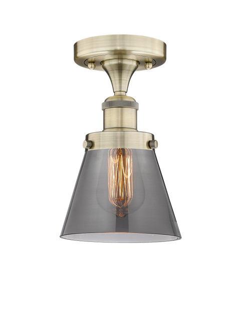 INNOVATIONS 616-1F-AB-G63 Cone 1 6.5 inch Semi-Flush Mount Antique Brass
