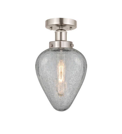 INNOVATIONS 616-1F-SN-G165 Geneseo 1 Light 6 inch Semi-Flush Mount Brushed Satin Nickel