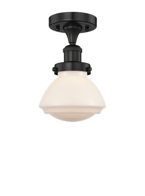 INNOVATIONS 616-1F-BK-G321 Olean 1 Light 6.5 inch Semi-Flush Mount Matte Black