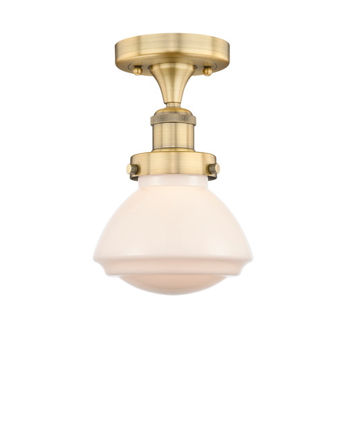 INNOVATIONS 616-1F-BB-G321 Olean 1 6.5 inch Semi-Flush Mount Brushed Brass