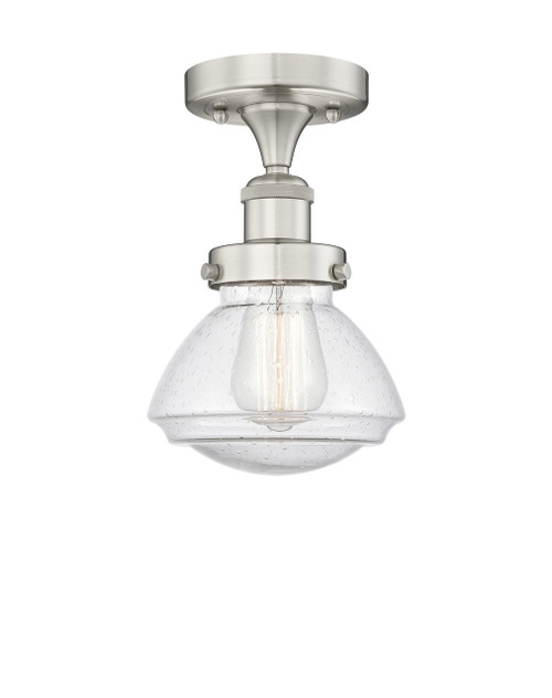 INNOVATIONS 616-1F-SN-G324 Olean 1 Light 6.5 inch Semi-Flush Mount Brushed Satin Nickel