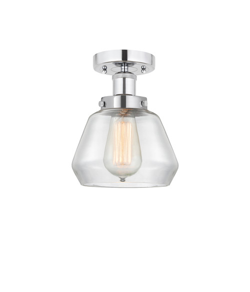 INNOVATIONS 616-1F-PC-G172 Fulton 1 Light 6.5 inch Semi-Flush Mount Polished Chrome