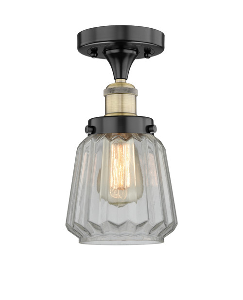 INNOVATIONS 616-1F-BAB-G142 Chatham 1 6.5 inch Semi-Flush Mount Black Antique Brass INNOVATIONS 616-1F-BAB-G142 Chatham 1 6.5 inch Semi-Flush Mount Black Antique Brass