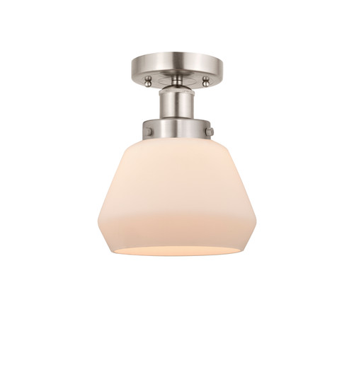 INNOVATIONS 616-1F-SN-G171 Fulton 1 Light 6.5 inch Semi-Flush Mount Brushed Satin Nickel