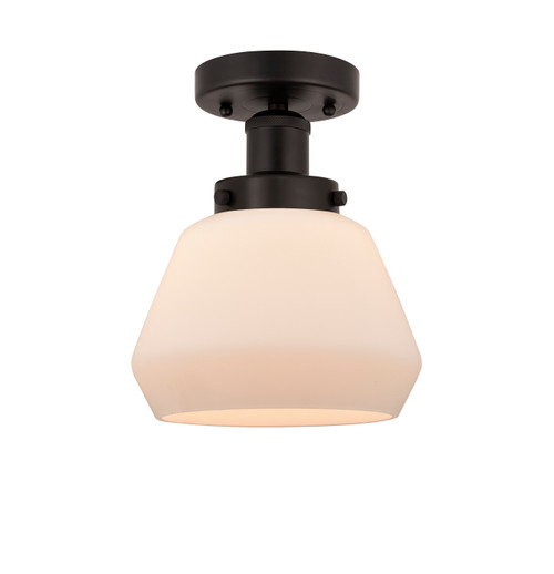 INNOVATIONS 616-1F-OB-G171 Fulton 1 Light 6.5 inch Semi-Flush Mount Oil Rubbed Bronze