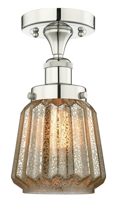 INNOVATIONS 616-1F-PN-G146 Chatham 1 6.5 inch Semi-Flush Mount Polished Nickel