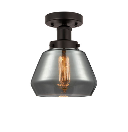 INNOVATIONS 616-1F-OB-G173 Fulton 1 Light 6.5 inch Semi-Flush Mount Oil Rubbed Bronze