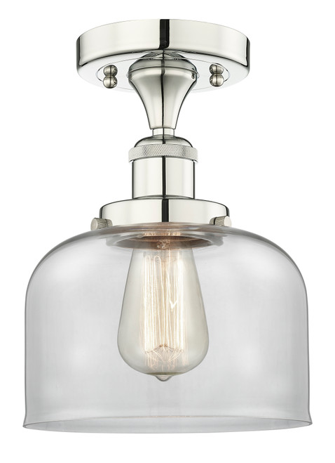 INNOVATIONS 616-1F-PN-G72 Bell 1 6.5 inch Semi-Flush Mount Polished Nickel