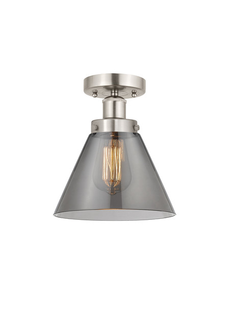 INNOVATIONS 616-1F-SN-G43 Cone 1 Light 6.5 inch Semi-Flush Mount Brushed Satin Nickel
