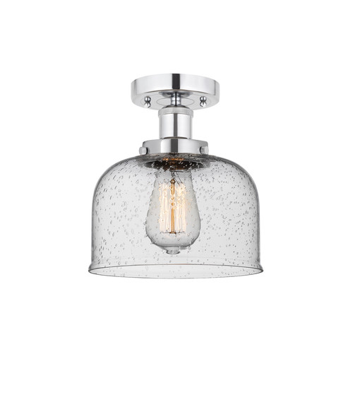 INNOVATIONS 616-1F-PC-G74 Bell 1 Light 6.5 inch Semi-Flush Mount Polished Chrome