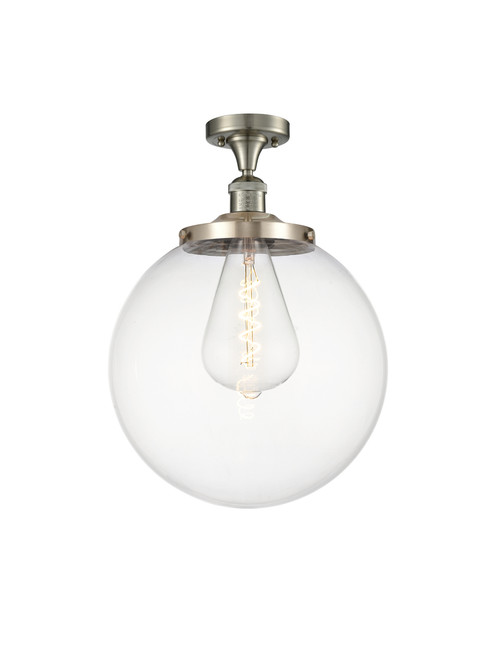 INNOVATIONS 517-1CH-SN-G202-14 Beacon 1 Light 14 inch Semi-Flush Mount Brushed Satin Nickel