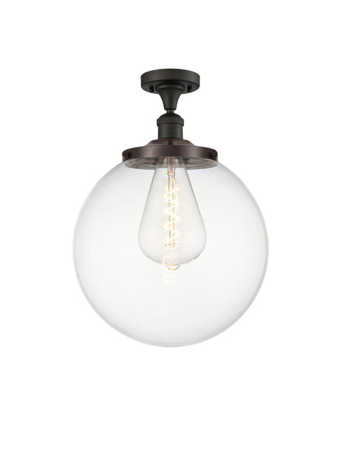 INNOVATIONS 517-1CH-OB-G202-14 Beacon 1 Light 14 inch Semi-Flush Mount Oil Rubbed Bronze