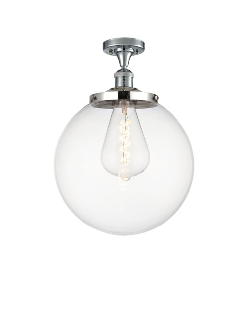 INNOVATIONS 517-1CH-PC-G202-14 Beacon 1 Light 14 inch Semi-Flush Mount Polished Chrome