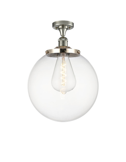 INNOVATIONS 517-1CH-PN-G202-14 Beacon 1 Light 14 inch Semi-Flush Mount Polished Nickel