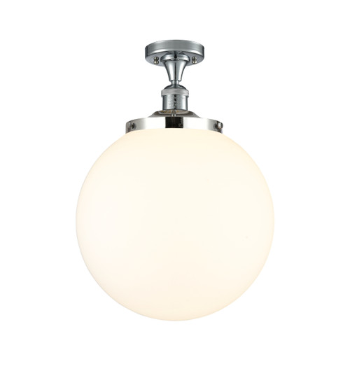 INNOVATIONS 517-1CH-PC-G201-14 Beacon 1 Light 14 inch Semi-Flush Mount Polished Chrome