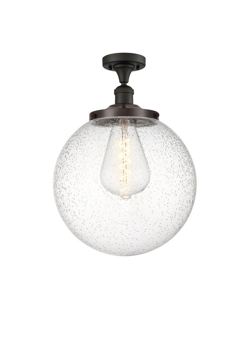 INNOVATIONS 517-1CH-OB-G204-14 Beacon 1 Light 14 inch Semi-Flush Mount Oil Rubbed Bronze