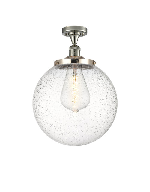 INNOVATIONS 517-1CH-PN-G204-14 Beacon 1 Light 14 inch Semi-Flush Mount Polished Nickel