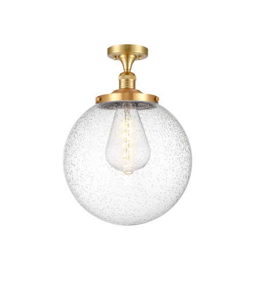 INNOVATIONS 517-1CH-SG-G204-14 Beacon 1 Light 14 inch Semi-Flush Mount Satin Gold