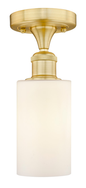 INNOVATIONS 616-1F-SG-G801 Clymer 1 3.875 inch Semi-Flush Mount Satin Gold