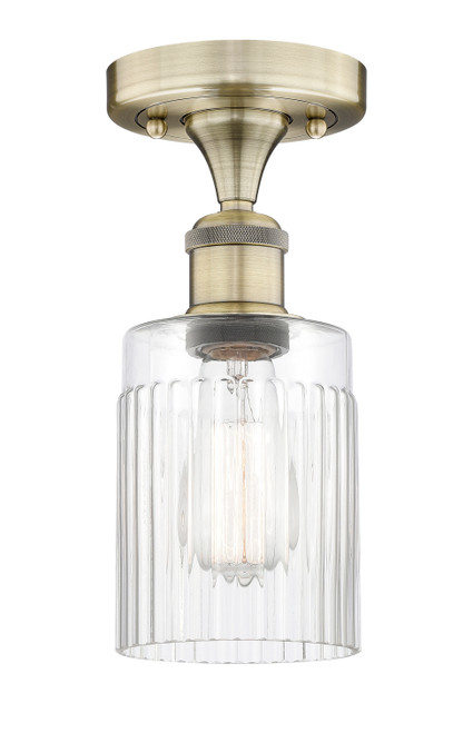 INNOVATIONS 616-1F-AB-G342 Hadley 1 4.5 inch Semi-Flush Mount Antique Brass