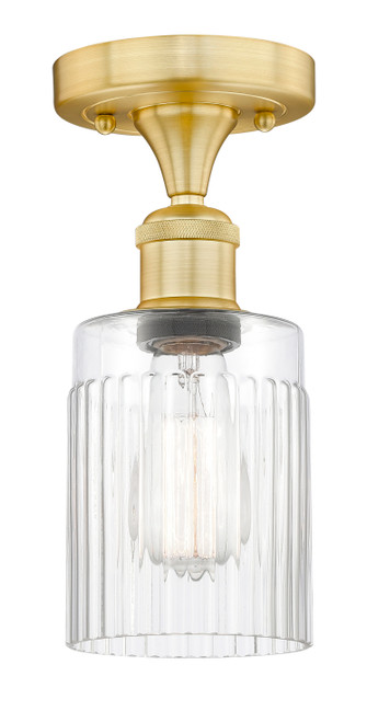 INNOVATIONS 616-1F-SG-G342 Hadley 1 4.5 inch Semi-Flush Mount Satin Gold