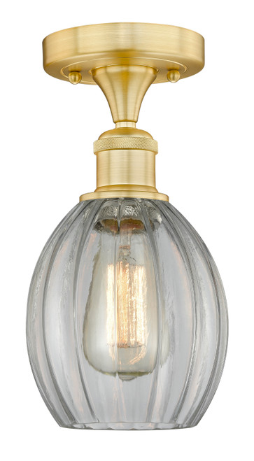 INNOVATIONS 616-1F-SG-G82 Eaton 1 5.5 inch Semi-Flush Mount Satin Gold