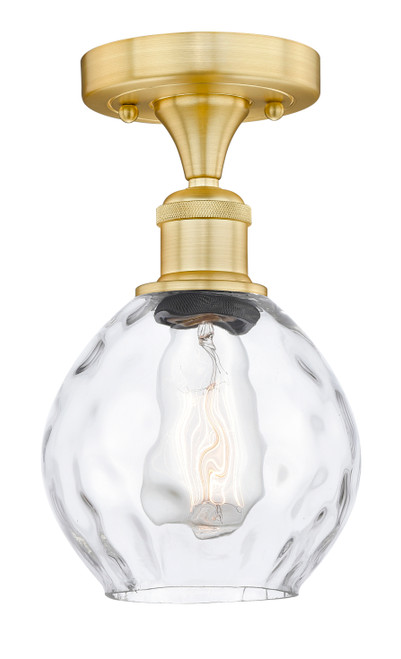 INNOVATIONS 616-1F-SG-G362 Waverly 1 6 inch Semi-Flush Mount Satin Gold