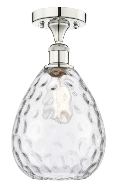 INNOVATIONS 616-1F-PN-G372 Waverly 1 8 inch Semi-Flush Mount Polished Nickel