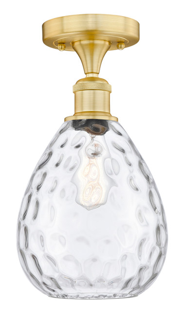 INNOVATIONS 616-1F-SG-G372 Waverly 1 8 inch Semi-Flush Mount Satin Gold