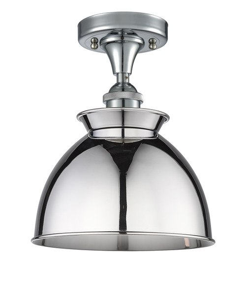 INNOVATIONS 516-1C-PC-M14-PC Adirondack 1 8.5 inch Semi-Flush Mount Polished Chrome